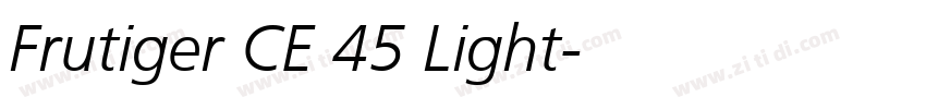 Frutiger CE 45 Light字体转换
